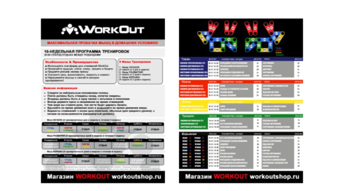 Доска для отжиманий WORKOUT Инструкция